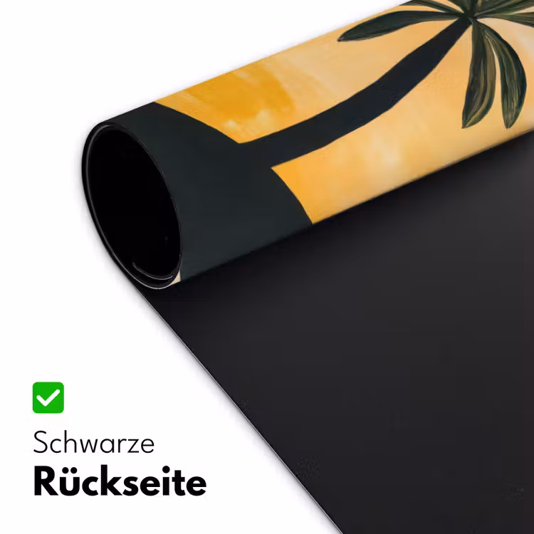 Illustratie - Palmboom - Zon - Heuvels Muismat XXL klein -ysfeer2_duits