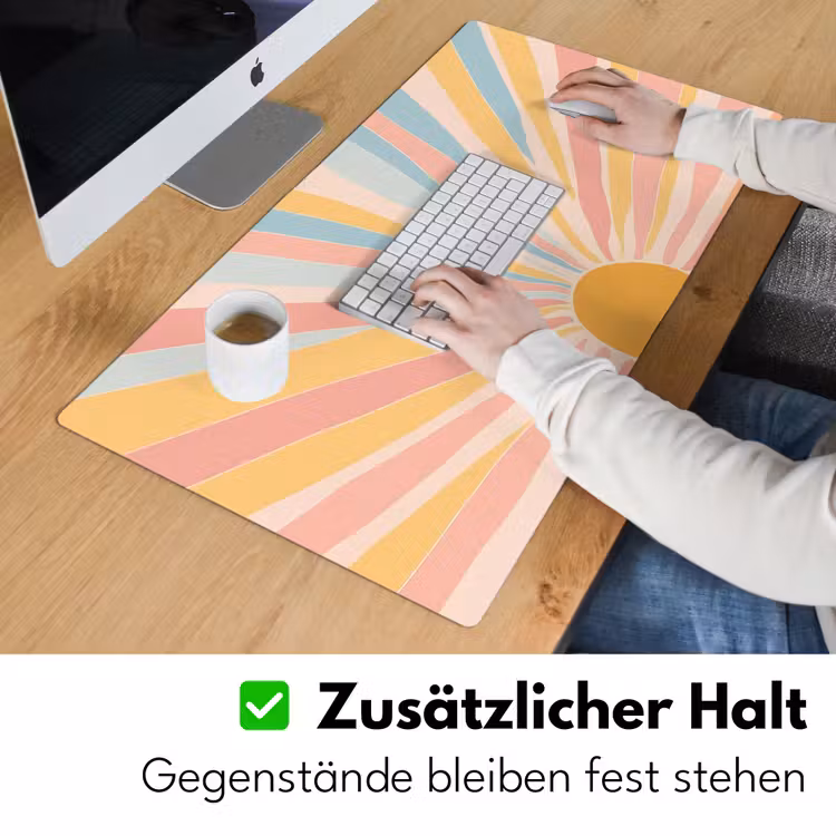 Illustratie - Zon - Pastelkleuren Muismat XXL klein -ysfeer3_duits