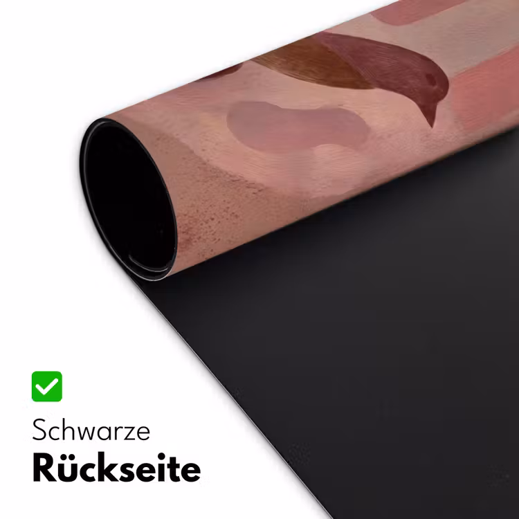 Illustratie - Vogels - Abstract - Roze Muismat XXL klein -ysfeer2_duits