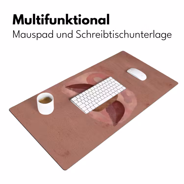 Illustratie - Vogels - Abstract - Roze Muismat XXL klein -ysfeer4_duits
