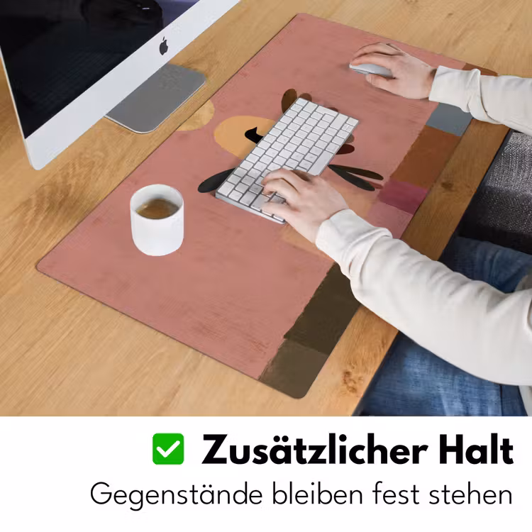 Illustratie - Vogel - Vlakken - Kleurrijk Muismat XXL klein -ysfeer3_duits