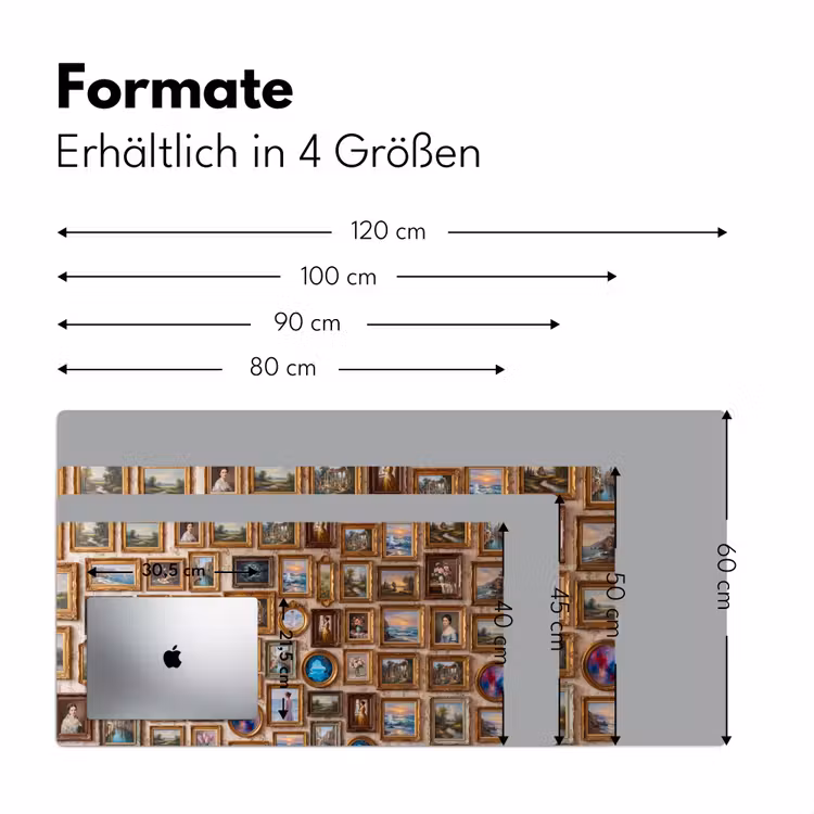 Interieur - Kunst - Collectie - Klassiek - Goud Muismat XXL klein -ysfeer5_duits