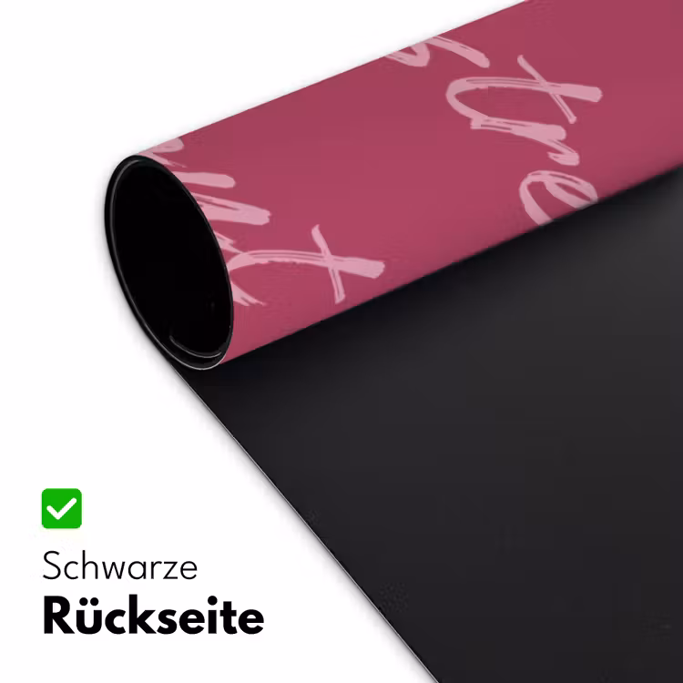 eat me out don't stress me out - Roze - Minimalistisch Muismat XXL klein -ysfeer2_duits
