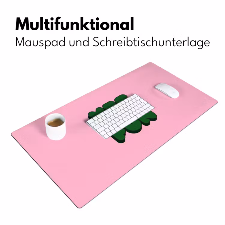 Yes fun - Groen - Roze Muismat XXL klein -ysfeer4_duits