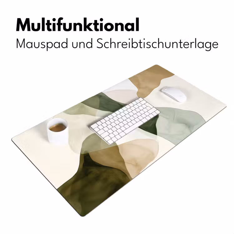 Japandi - Abstract - Groen Muismat XXL klein -ysfeer4_duits