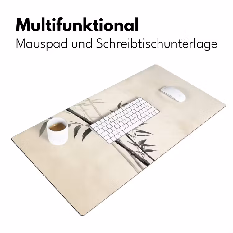 Japandi - Bamboe - Beige Muismat XXL klein -ysfeer4_duits