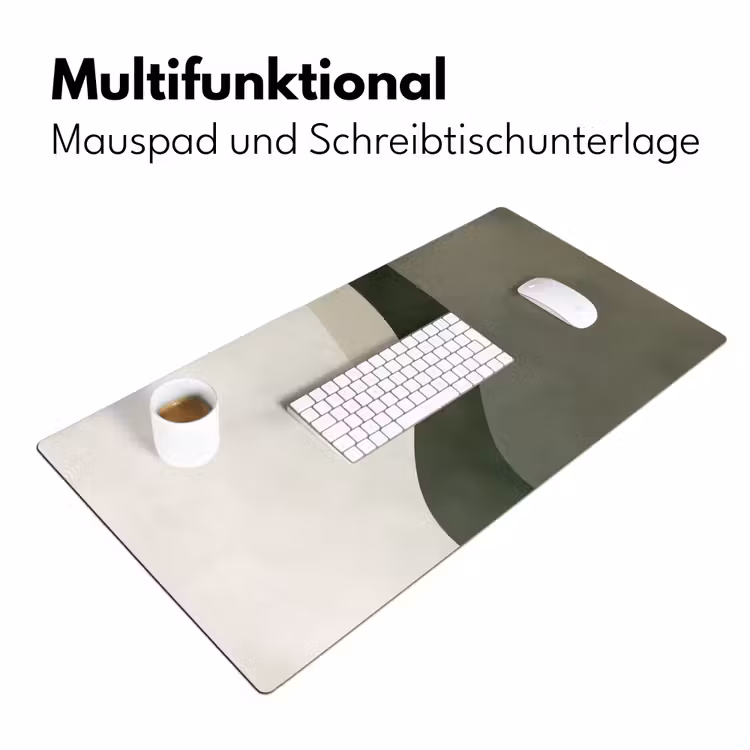 Japandi - Groen - Abstract - Modern Muismat XXL klein -ysfeer4_duits