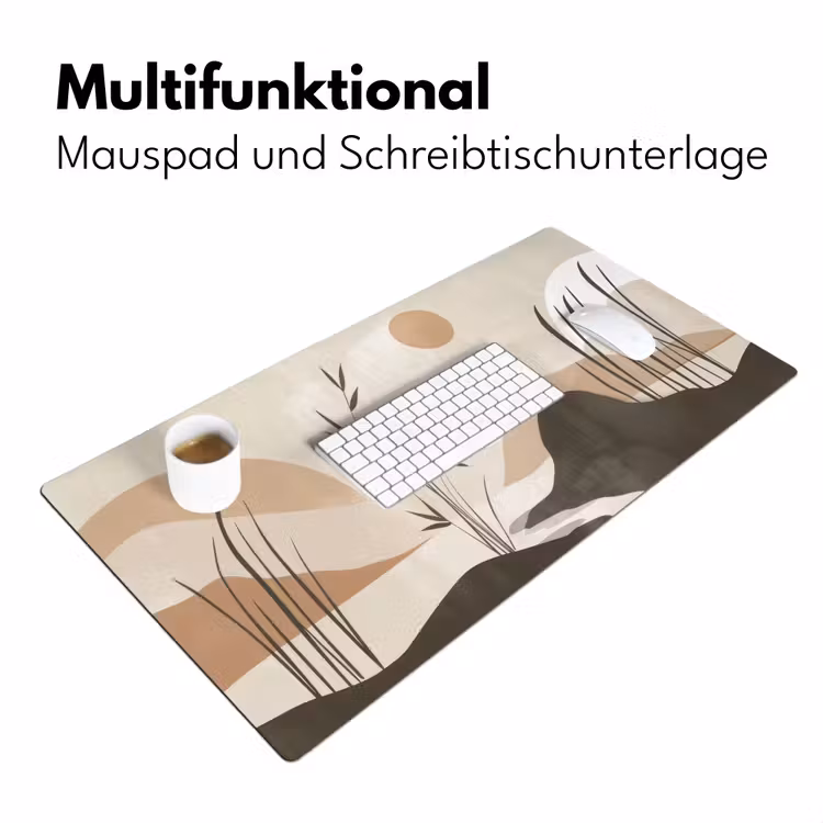 Japandi - Landschap - Beige Muismat XXL klein -ysfeer4_duits