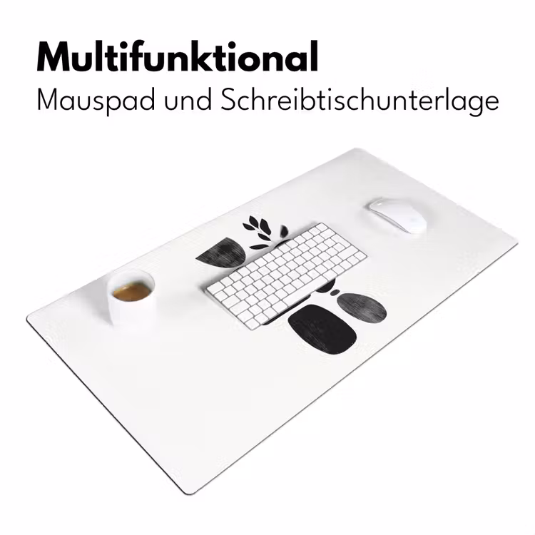 Japandi - Zwart - Abstract Muismat XXL klein -ysfeer4_duits