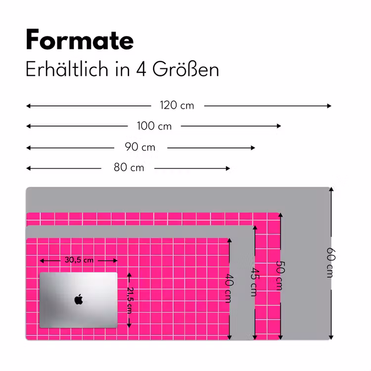 Tegels - Vierkant - Fuchsia Muismat XXL klein 681 -ysfeer5_duits