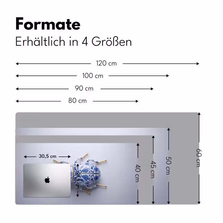 Kever - Delfts - Blauw - Goud Muismat XXL klein -ysfeer5_duits
