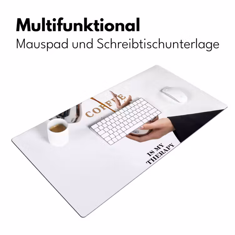 Koffie - Mok - Kan - Therapie Muismat XXL klein -ysfeer4_duits