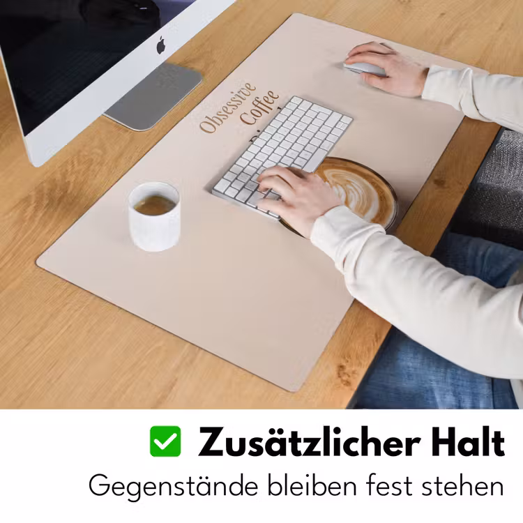 Koffie - Obessive Coffee Disorder - Beige Muismat XXL klein -ysfeer3_duits