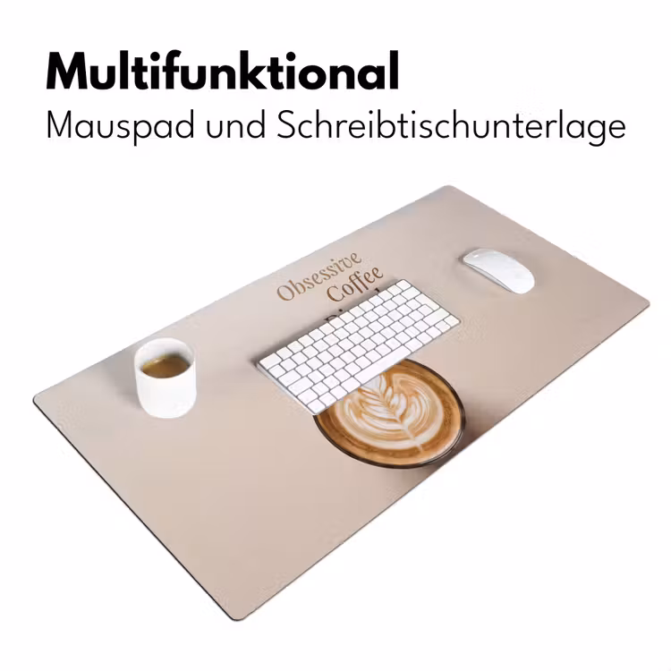 Koffie - Obessive Coffee Disorder - Beige Muismat XXL klein -ysfeer4_duits