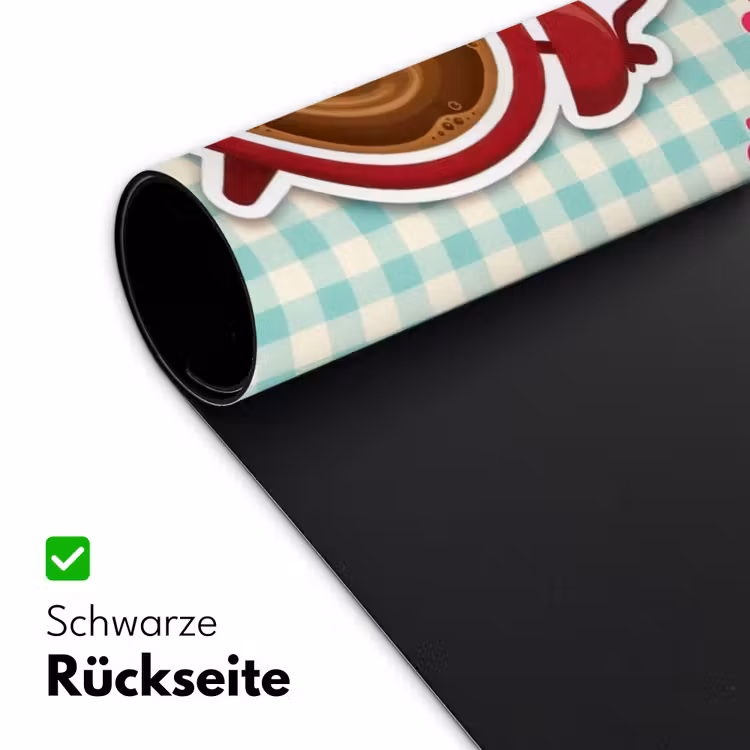 Koffie - Klok - Groen Muismat XXL klein -ysfeer2_duits