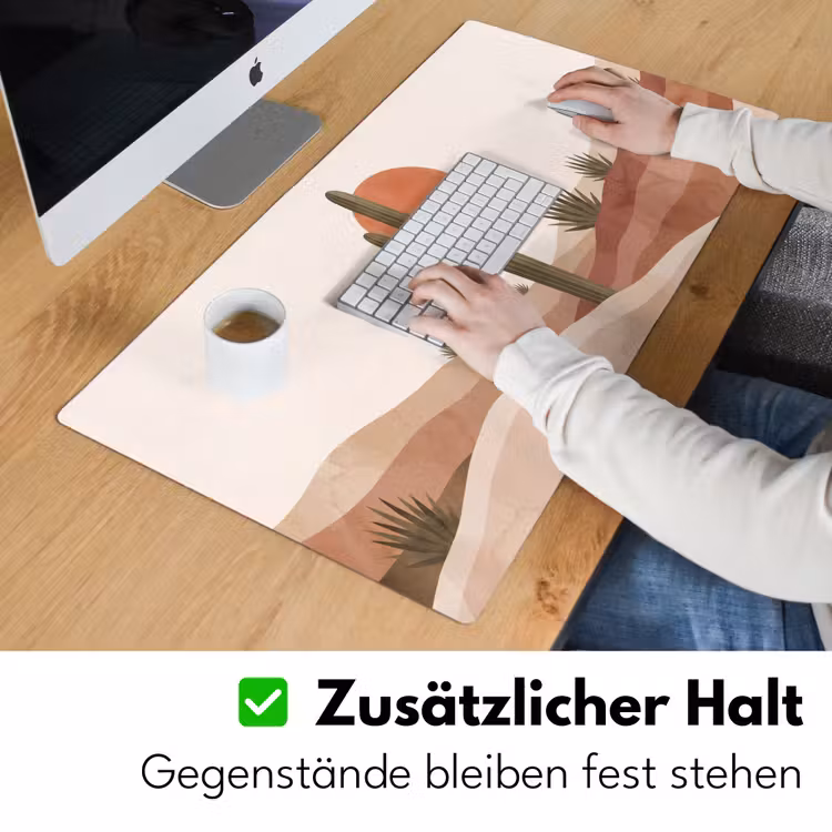 Cactus - Duinen - Modern - Landschap - Groen Muismat XXL klein -ysfeer3_duits