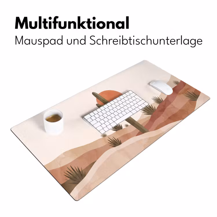 Cactus - Duinen - Modern - Landschap - Groen Muismat XXL klein -ysfeer4_duits