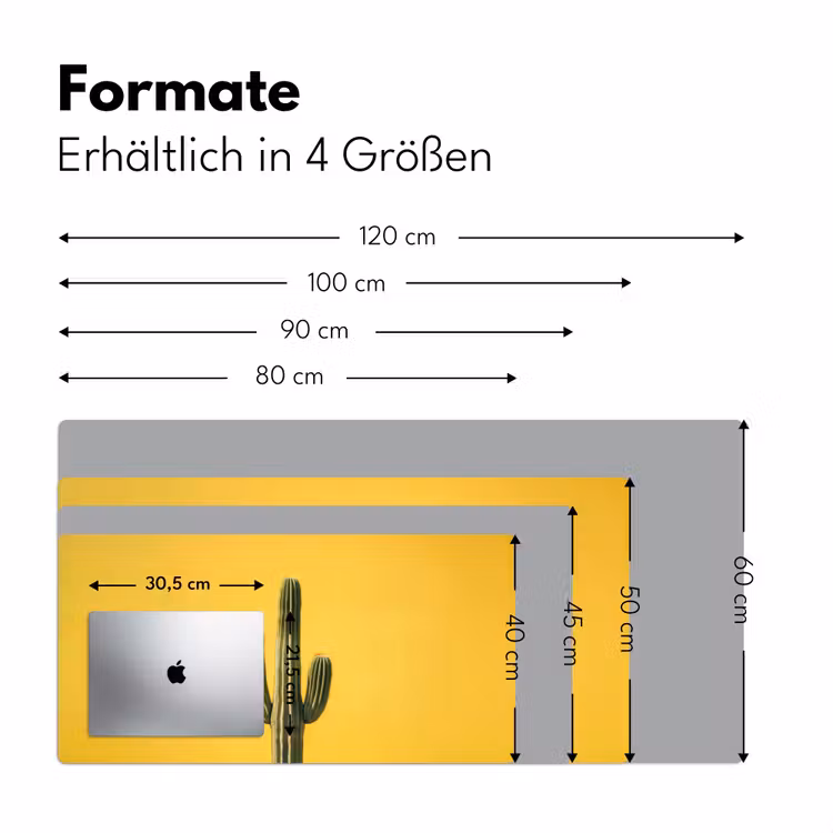 Cactus - Groen - Minimalistisch Muismat XXL klein -ysfeer5_duits