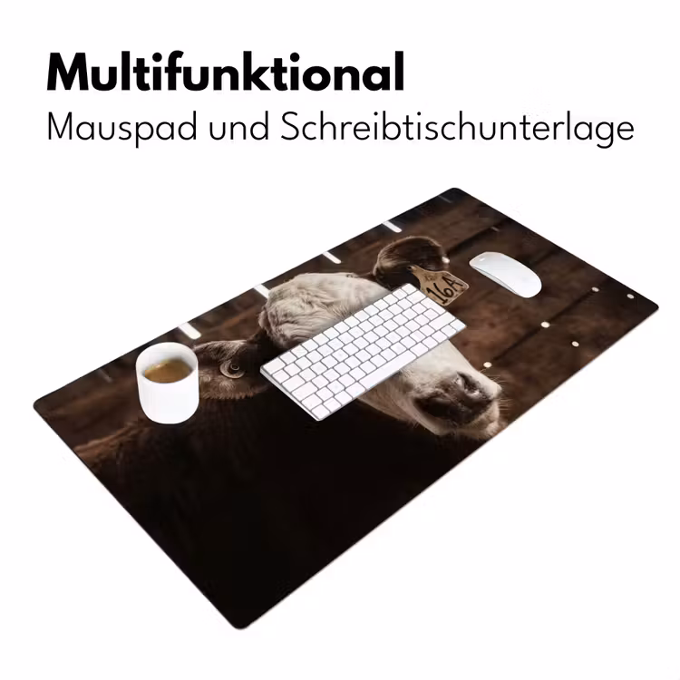 Kalf - Oormerk - Houten stal Muismat XXL klein -ysfeer4_duits