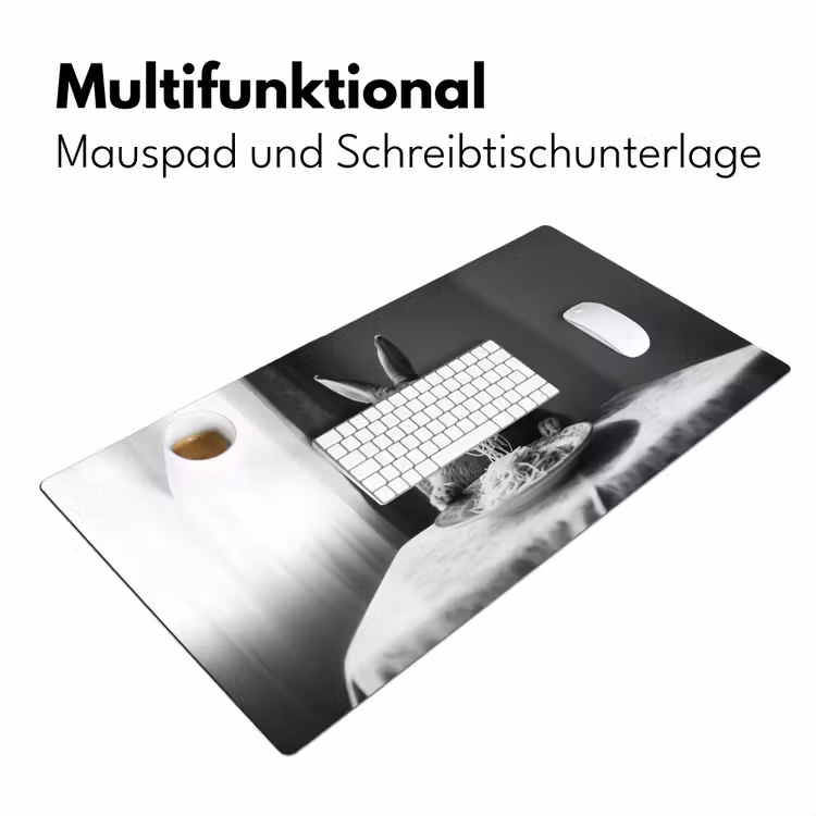 Konijn - Bunny - Zonnebril - Tafelkleed - Pasta - Schattig Muismat XXL klein -ysfeer4_duits