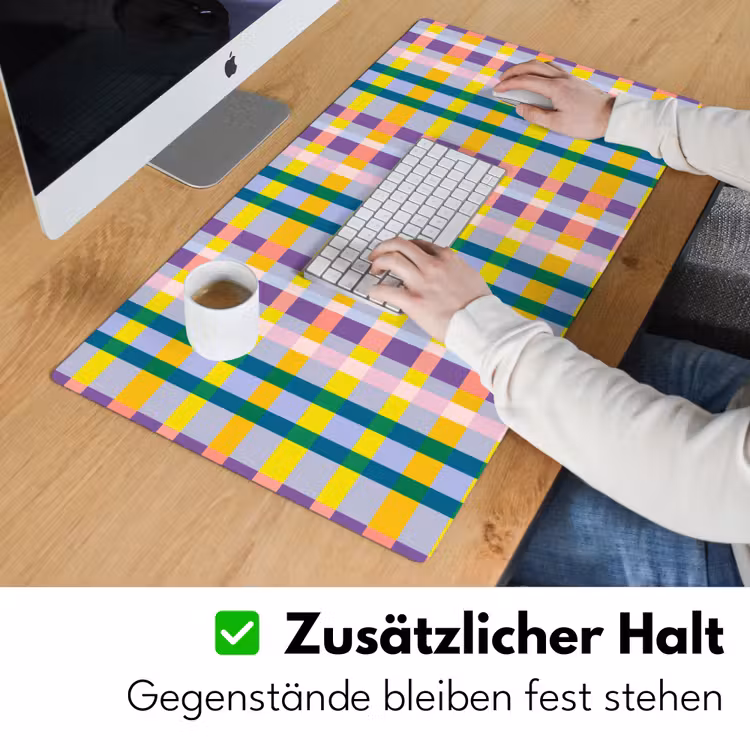 Ruit - Patroon - Kleurrijk Muismat XXL klein 681 -ysfeer3_duits