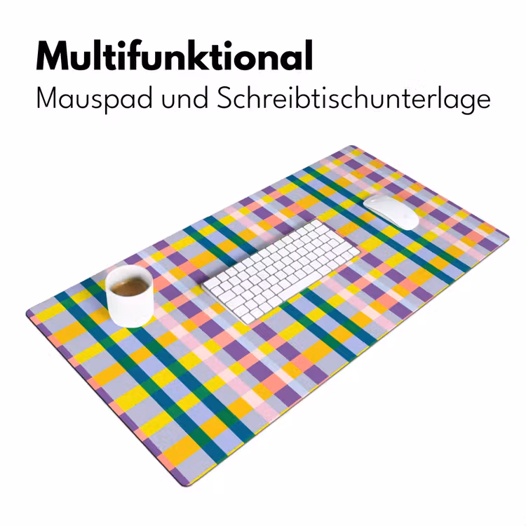 Ruit - Patroon - Kleurrijk Muismat XXL klein 681 -ysfeer4_duits