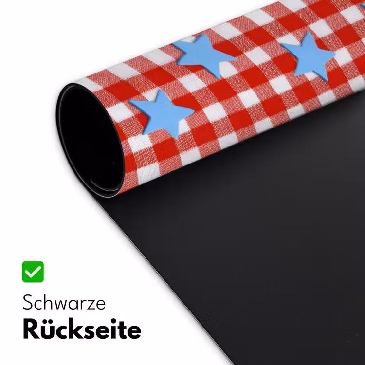 Ruit - Sterren - Rood Muismat XXL klein 681 -ysfeer2_duits
