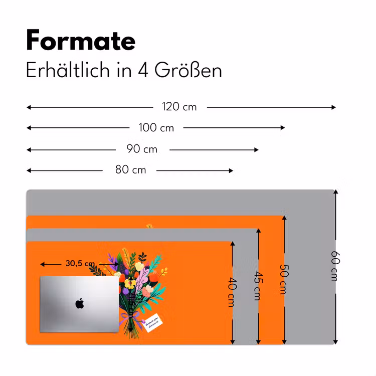 Kaartje - Boeket - Bloemen Muismat XXL klein -ysfeer5_duits