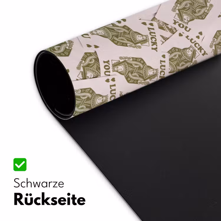 Schreibtischunterlage - Karten – Königin – Muster – Grün – Spiel - Kaarten - Koningin - Patroon - Groen - Spel Muismat XXL klein