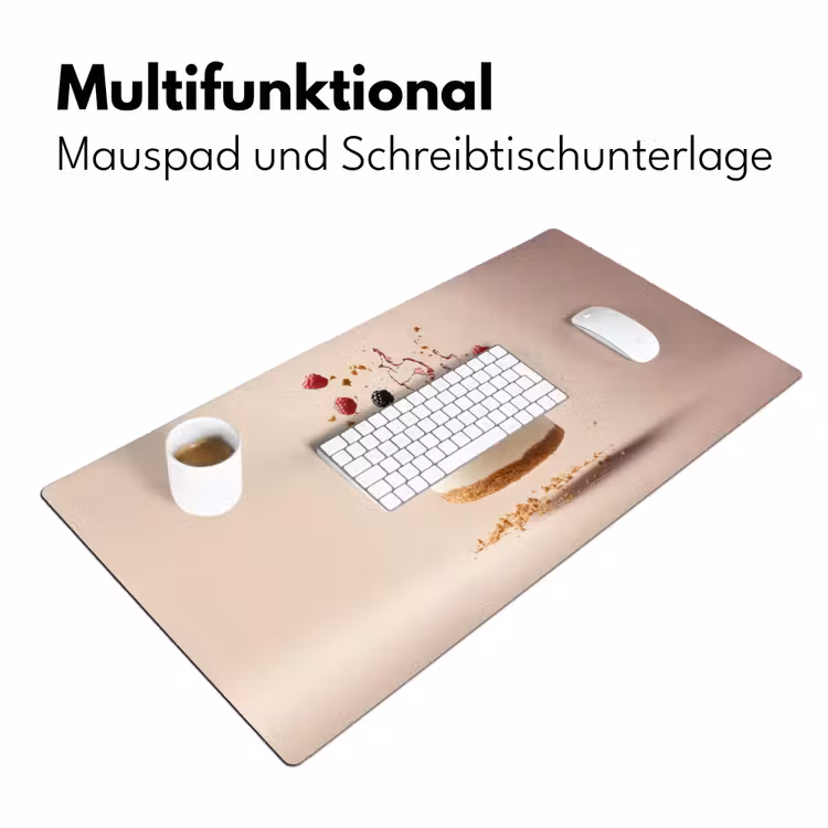 Cheesecake - Eten - Roze - Taart Muismat XXL klein -ysfeer4_duits