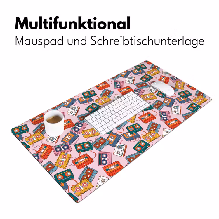 Cassette - Patroon - Roze Muismat XXL klein 681 -ysfeer4_duits