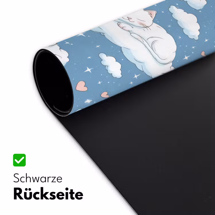 Kitten - Wolken - Blauw Muismat XXL klein 681 -ysfeer2_duits
