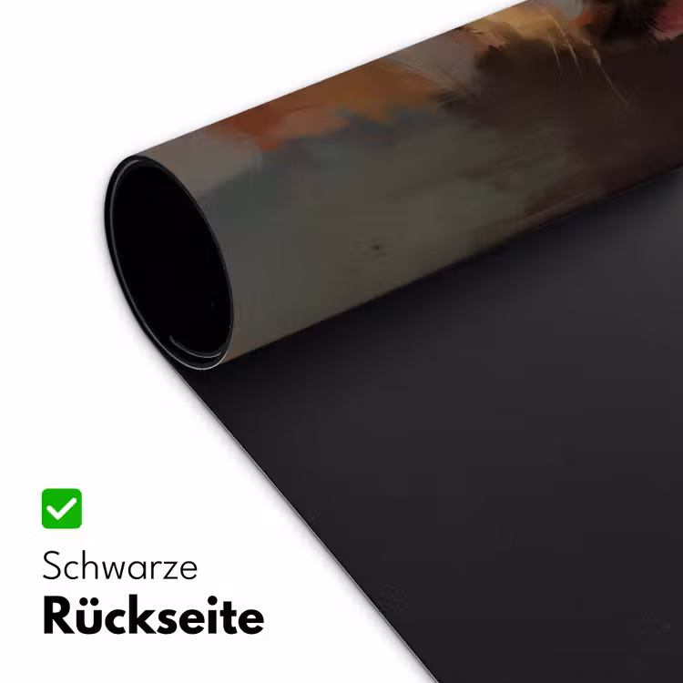Kat - Geschilderd - Artistiek - Wit Muismat XXL klein -ysfeer2_duits