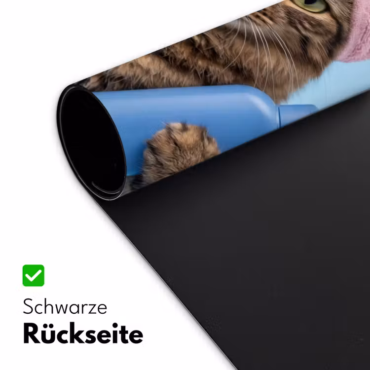 Kat - Handdoek - Washand - Zeep Muismat XXL klein -ysfeer2_duits