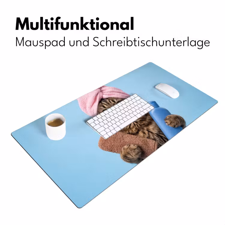 Kat - Handdoek - Washand - Zeep Muismat XXL klein -ysfeer4_duits