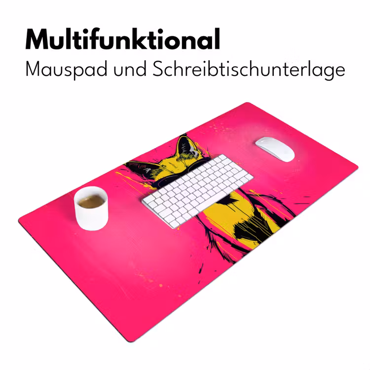 Kat - Art - Zonnebril - Roze Muismat XXL klein -ysfeer4_duits