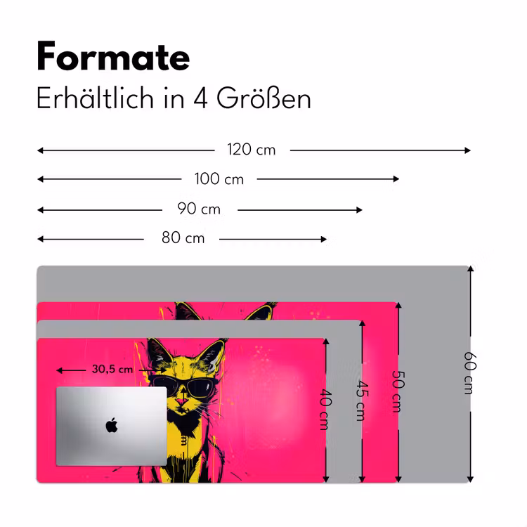 Kat - Art - Zonnebril - Roze Muismat XXL klein -ysfeer5_duits