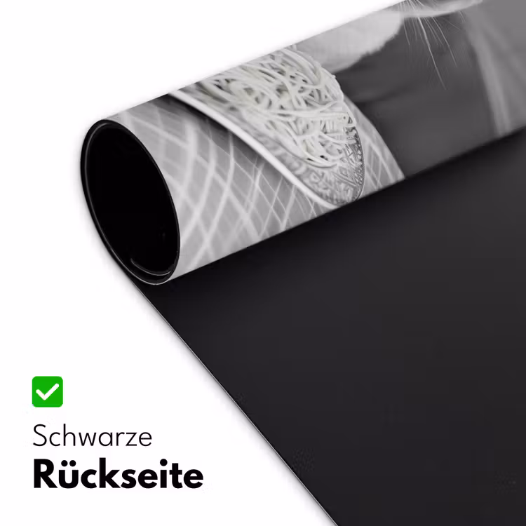 Kat - Siamees - Zwart Wit - Schattig - Dieren Muismat XXL klein -ysfeer2_duits