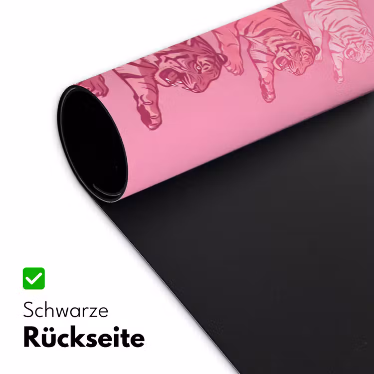 Schreibtischunterlage - Katze – Springend – Tiere – Rosa – Modern - Kat - Springend - Dieren - Roze - Modern Muismat XXL klein