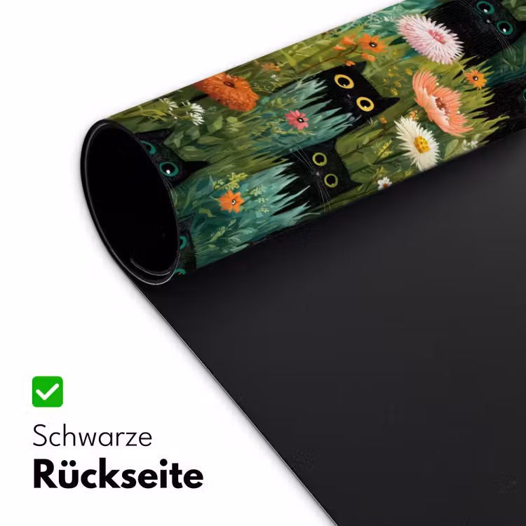 Katten - Bloemen - Kleurrijk Muismat XXL klein 681 -ysfeer2_duits
