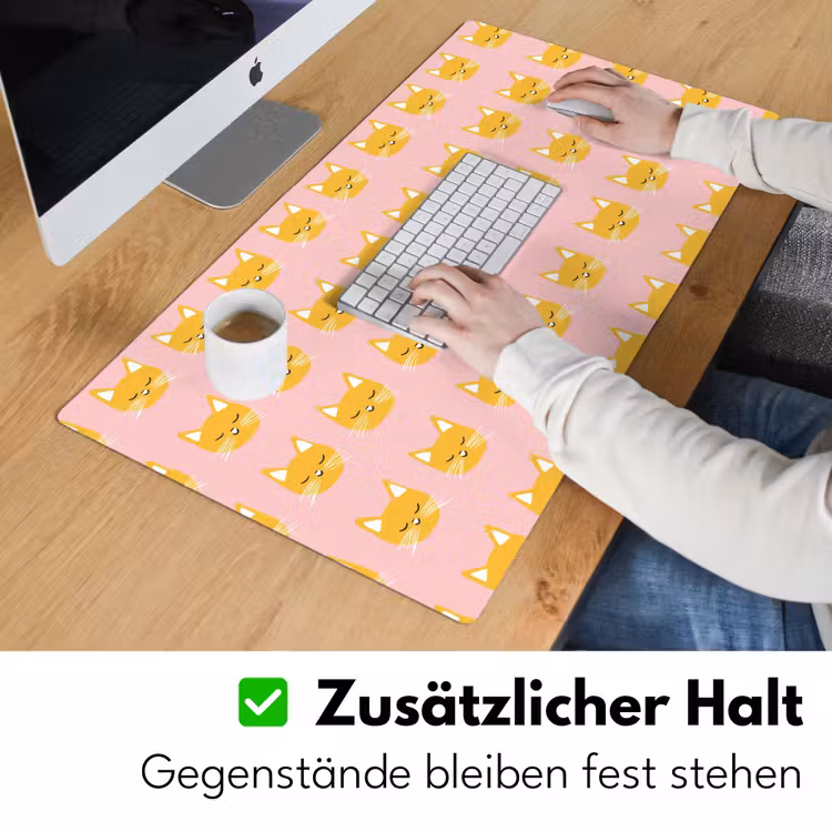 Katten - Patroon - Roze Muismat XXL klein 681 -ysfeer3_duits