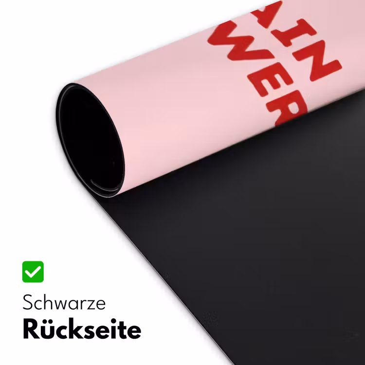 No rain no flowers - Minimalistisch - Roze - Bloem Muismat XXL klein -ysfeer2_duits