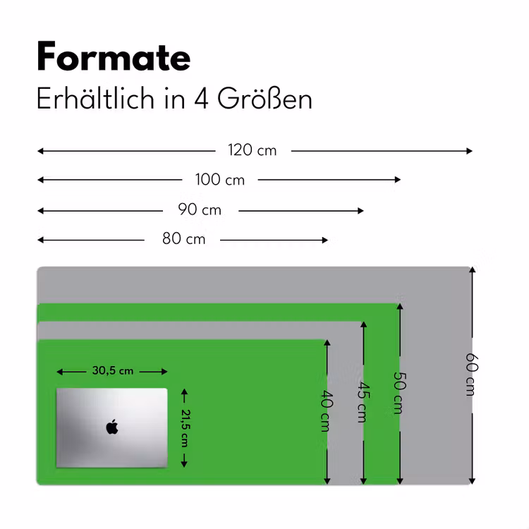 Kelly - Green - Groen Muismat XXL klein 681 -ysfeer5_duits
