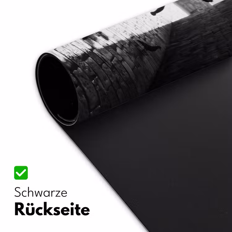 Kind - Vogel - Straat - Zwart-wit - Spelen Muismat XXL klein -ysfeer2_duits