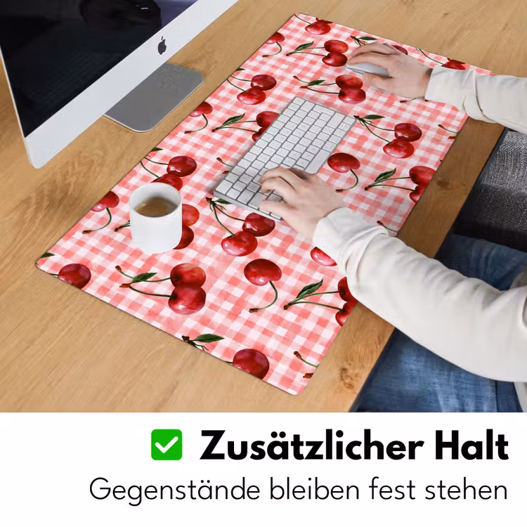 Kersen - Blokken - Rood Muismat XXL klein 681 -ysfeer3_duits