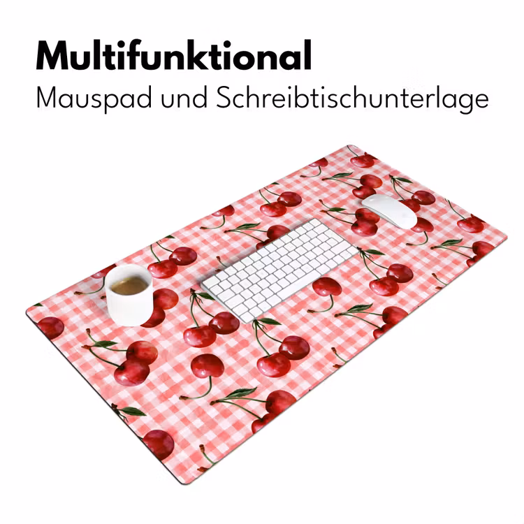 Kersen - Blokken - Rood Muismat XXL klein 681 -ysfeer4_duits
