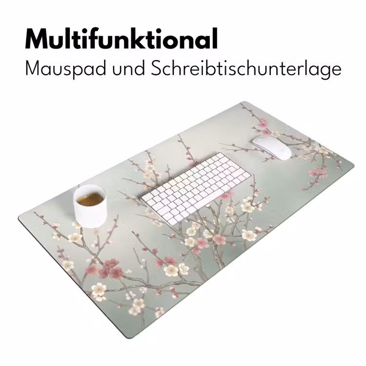 Kersen - Bloesem - Groen Muismat XXL klein -ysfeer4_duits