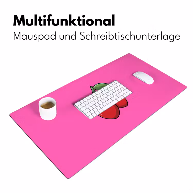 Kers - Roze - Fruit Muismat XXL klein -ysfeer4_duits