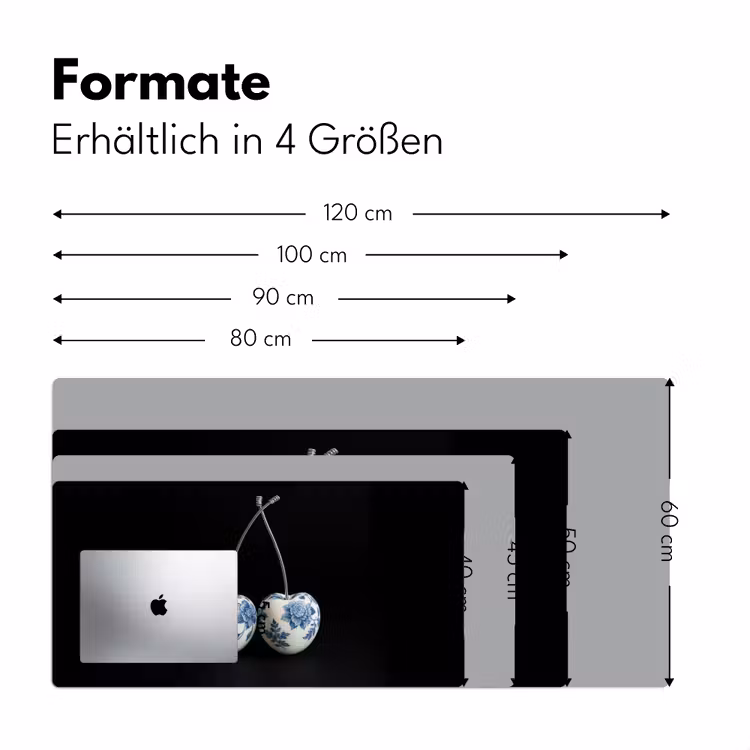 Kersen - Delfts blauw - Fruit Muismat XXL klein -ysfeer5_duits
