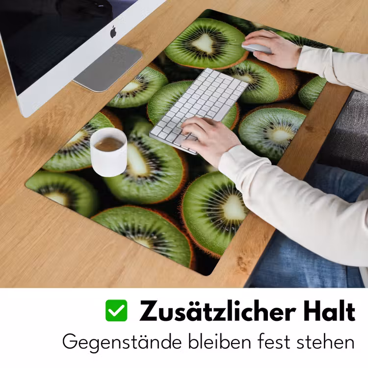 Kiwi - Fruit - Groen Muismat XXL klein -ysfeer3_duits